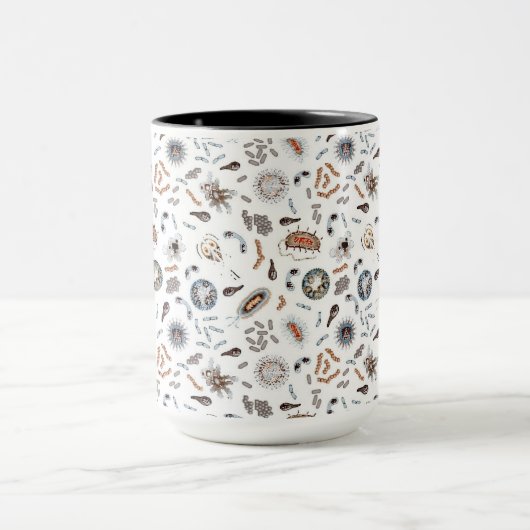 Mug Bactéries et motif de virus (Centre)