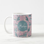 Mug Bad Grey Tabby Chats Frappe Stuff Over & Monogramm (Gauche)
