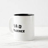 Mug BAD Influence Classic – Typographie noire gras (Devant gauche)