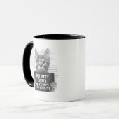 Mug Bad Kitty Chat Police Arrestation Photo Drôle Café (Devant gauche)