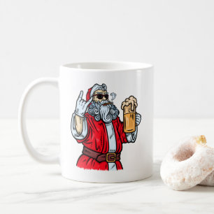 Mug Bad Père Noël, Rock, Bière et Cigar