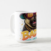 Mug Bad to the Bone Pug — Rude Dude Streetwear Design (Devant gauche)