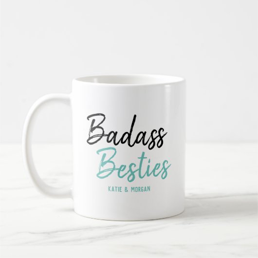Mug Badass Besties Turquoise Blue (Gauche)