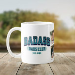 Mug Badass Dad Club Photo Collage Cool Amusement tenda<br><div class="desc">Joignez-vous au Club Papa Badass avec cette tasse cool ! Design de collage photo tendance pour un cadeau de Fête des pères amusant. Bravo aux papas géniaux !</div>
