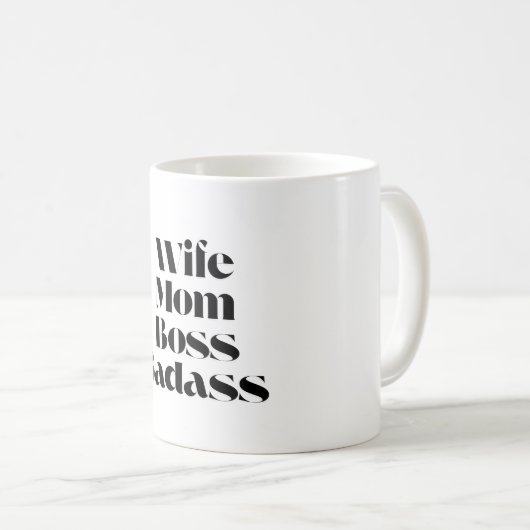 Mug Badass de la mère (Devant droit)