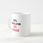 Mug Badass de traducteur (Devant gauche)