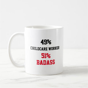Mug Badass du travailleur de la garde d'enfants