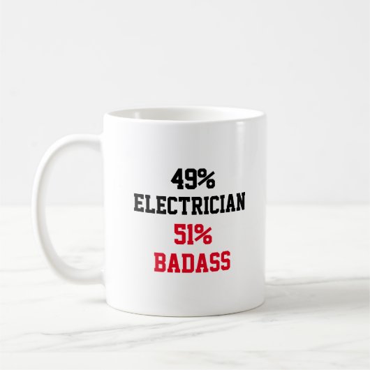 Mug Badass électricien (Gauche)