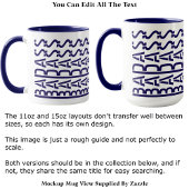 Mug BADASS Hidden Message Modern Trendy Typography 