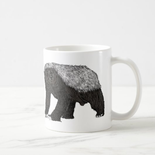 Mug Badass Honey Badger Attitude sans peur Art animal (Droite)