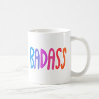 BADASS joli coloré Fun Lettres