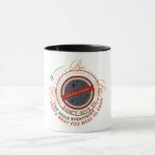 Mug Badge circulaire Règles de Papa (Centre)