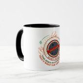 Mug Badge circulaire Règles de Papa (Devant gauche)