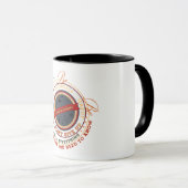 Mug Badge circulaire Règles de Papa (Devant droit)