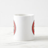 Mug Badge Classifié Zone 51 Rétro UFO Alien (Centre)