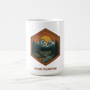 Mug Badge d'Aventure de Montagne Vintage Personnalisé