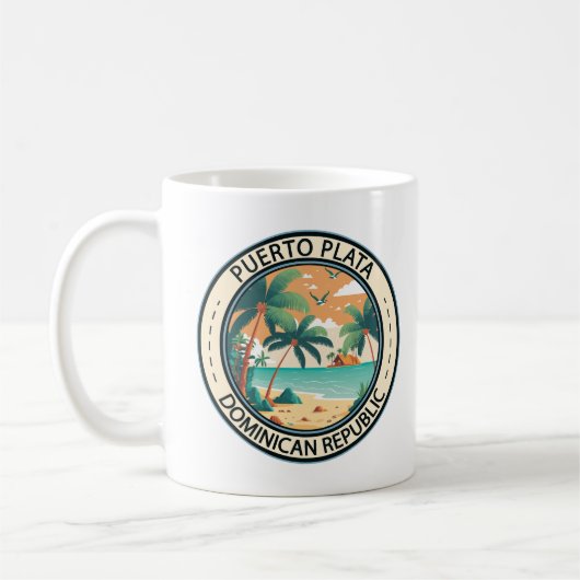 Mug Badge de cabane de Puerto Plata République Dominic (Gauche)
