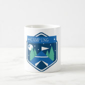 Mug Badge de camping bleu (Centre)