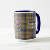 Mug Badge de clan Balfour & Tartan (Devant droit)