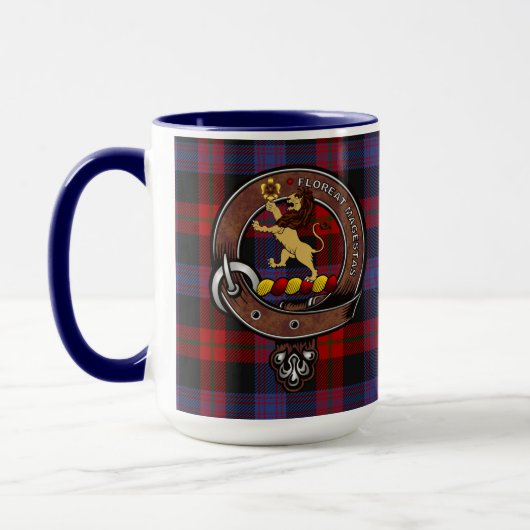 Mug Badge de clan Brown & Tartan (Gauche)