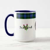 Mug Badge de clan d'armes Tartan & Motto (Gauche)