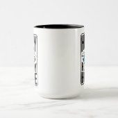 Mug Badge de l'effervescence des fêtes husky (Centre)