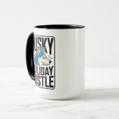 Mug Badge de l'effervescence des fêtes husky (Devant gauche)