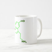 Mug Badge de molécule de sérotonine (Devant droit)