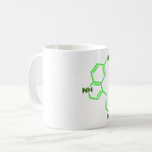 Mug Badge de molécule de sérotonine (Devant gauche)