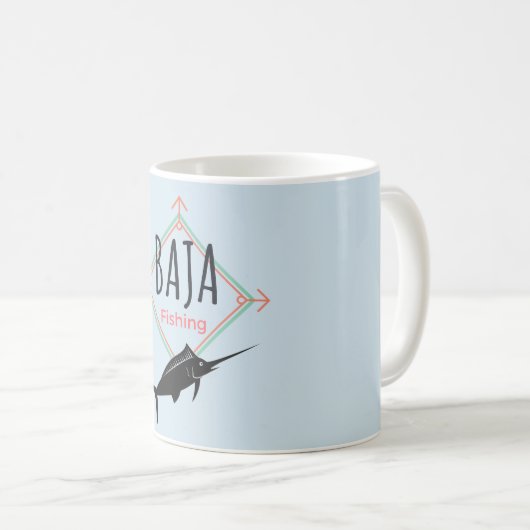 Mug Badge de pêche Baja (Devant droit)