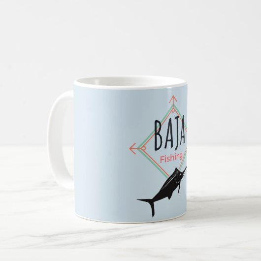 Mug Badge de pêche Baja (Devant gauche)