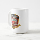 Mug Badge de pompier mignon personnalisé (Devant gauche)