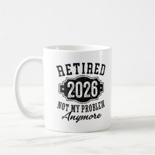 Mug Badge de Réalisation du Jalon de Retraite Vintage