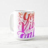 Mug Badge de script « Good Vibes Only » (Devant gauche)