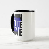 Mug Badge de soutien à la police Thin Blue Line (Devant gauche)