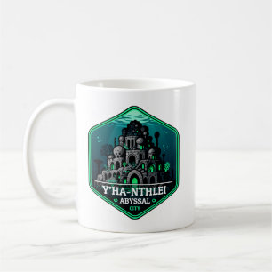 Mug Badge de voyage vintage de la cité abyssale Y’ha-n