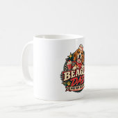 Mug Badge d'impression de patte de diner rétro pour pa (Devant gauche)