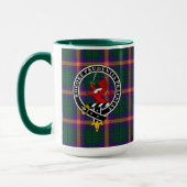 Mug Badge et tartan de clan Young (Gauche)