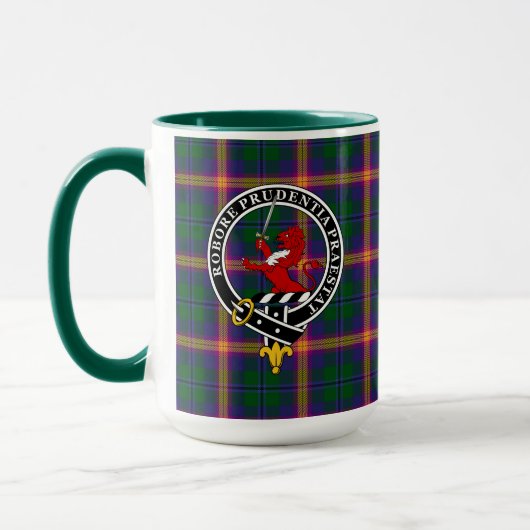 Mug Badge et tartan de clan Young  (Gauche)