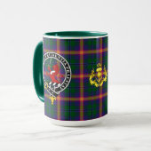 Mug Badge et tartan de clan Young  (Devant gauche)
