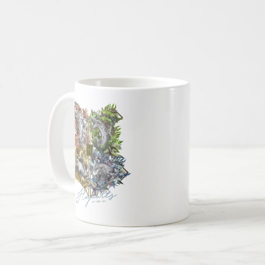 Mug Badge HOGWARTS™ Floral Graphic (Devant gauche)
