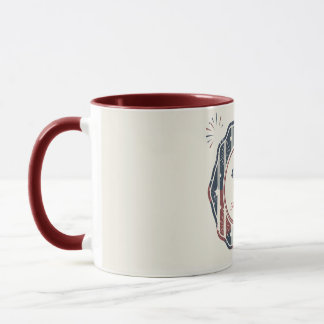 Mug Badge patriotique vintage américain du 4 juillet