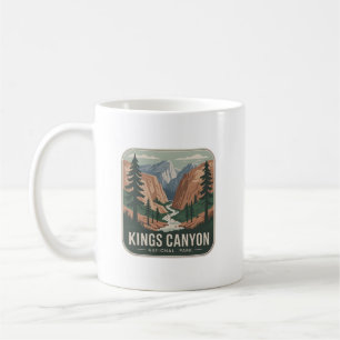 Mug Badge Rétro du Parc National de Kings Canyon