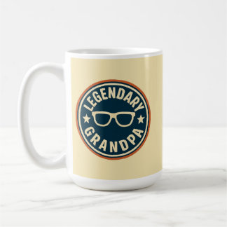 Mug badge rétro grand-père légendaire