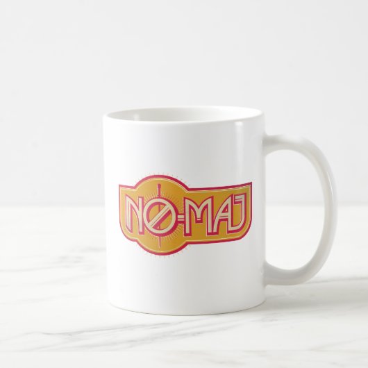 Mug Badge rouge et jaune NO-MAJ™ (Droite)