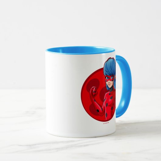 Mug Badge rouge Ladybug (Devant droit)