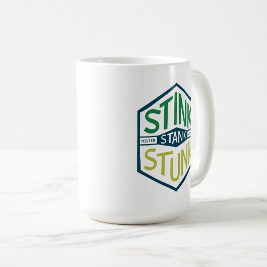 Mug Badge Stink Stank Stunk (Devant droit)