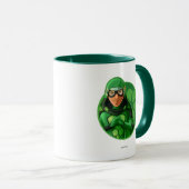 Mug Badge vert Carapace (Devant droit)