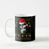 Mug Badger Christmas Lights Funny Santa Ugly Sweaters (Gauche)