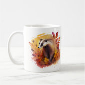 Mug Badger d'aquarelle des vaches d'automne - (Gauche)